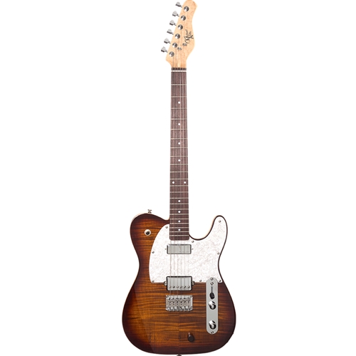 Michael Kelly MK55HTEPRO Hybrid 55 Electric Guitar, Tiger's Eye Burst