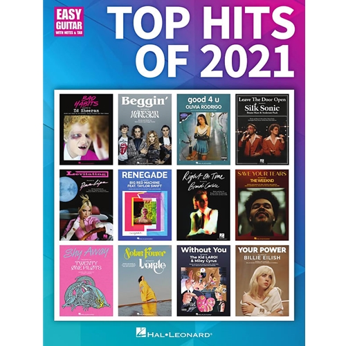 TOP HITS OF 2021 for Easy Guitar with Notes & Tab