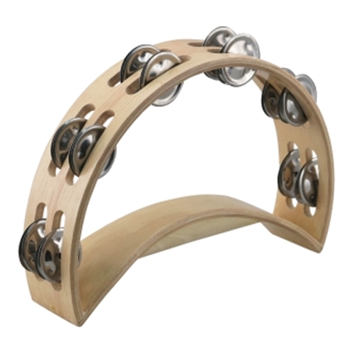 Tycoon  00755535 Deluxe Wooden Moon Tambourine