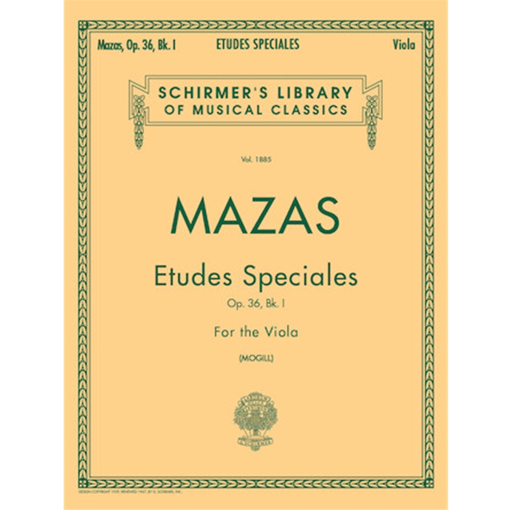 Mazas Etudes Speciales Op 36 Book 1 Viola