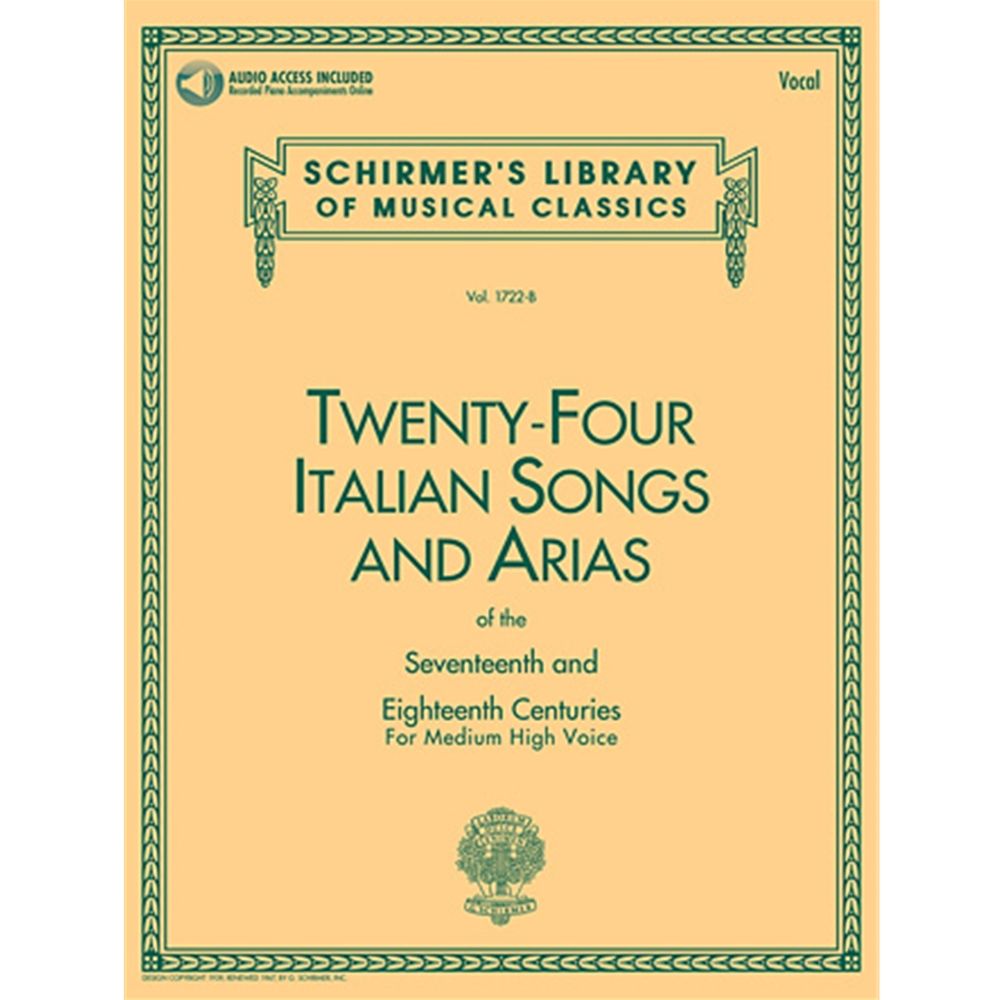24 Italian Songs & Arias of the 17th & 18th Centuries