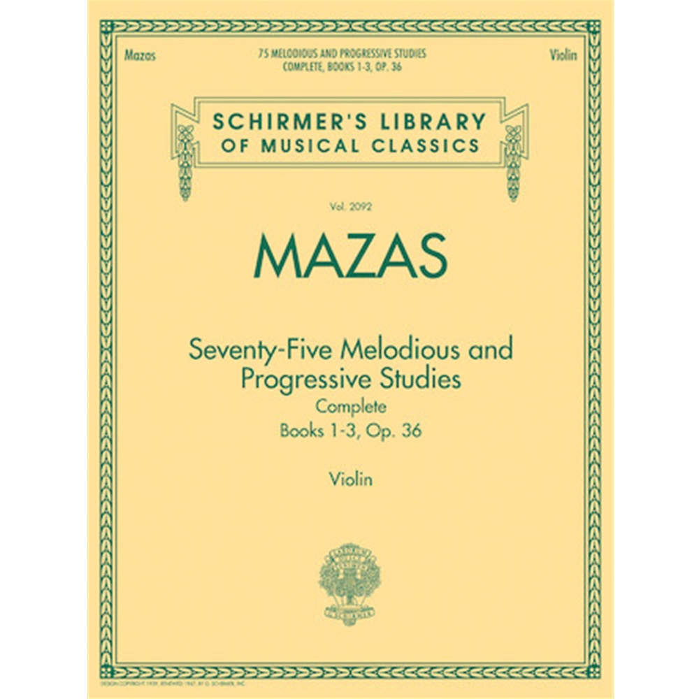 Mazas Violin 75 Melodious and Progressive Studies, Op. 36