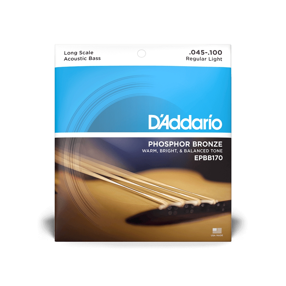 D'Addario EPBB170 Phosphor BronzeAcoustic Bass String, Long Scale, 45-100