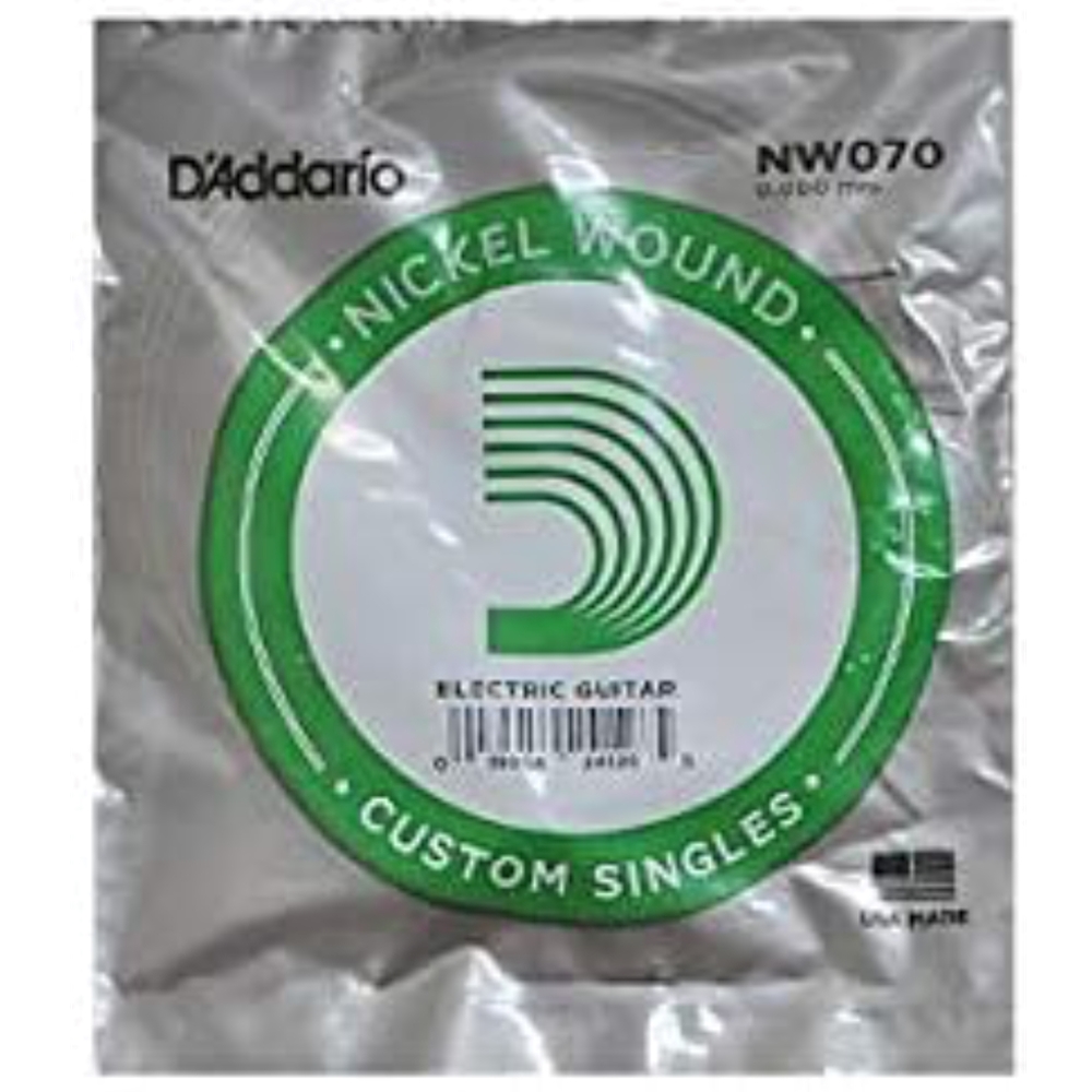 D'Addario NW070 Nickel Wound Electric Guitar Single String, .070