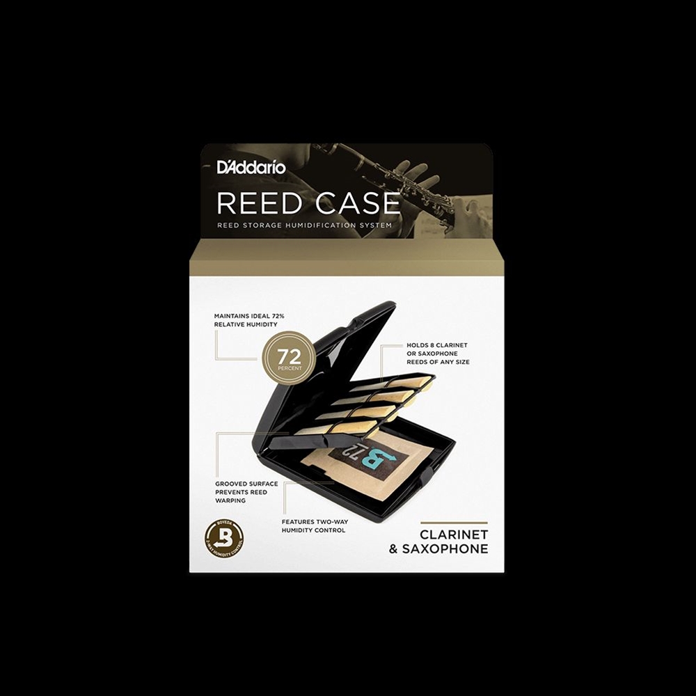 D'Addario RVCASE04 Clarinet/ Alto Sax Multi-Instrument Reed Storage Case with Humidity Control Pack