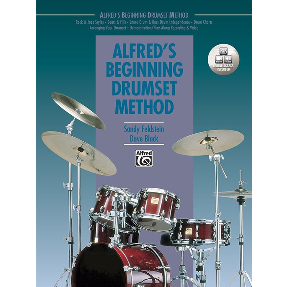 Alfred's Beginning Drumset Method [Drumset] Book & Online Video/Audio