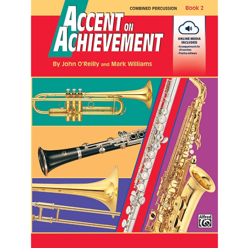 Accent on Achievement, Book 2 [Combined Percussion S.D., B.D., Access., Timp. & Mallet Percussion] Book & Online Audio/Software