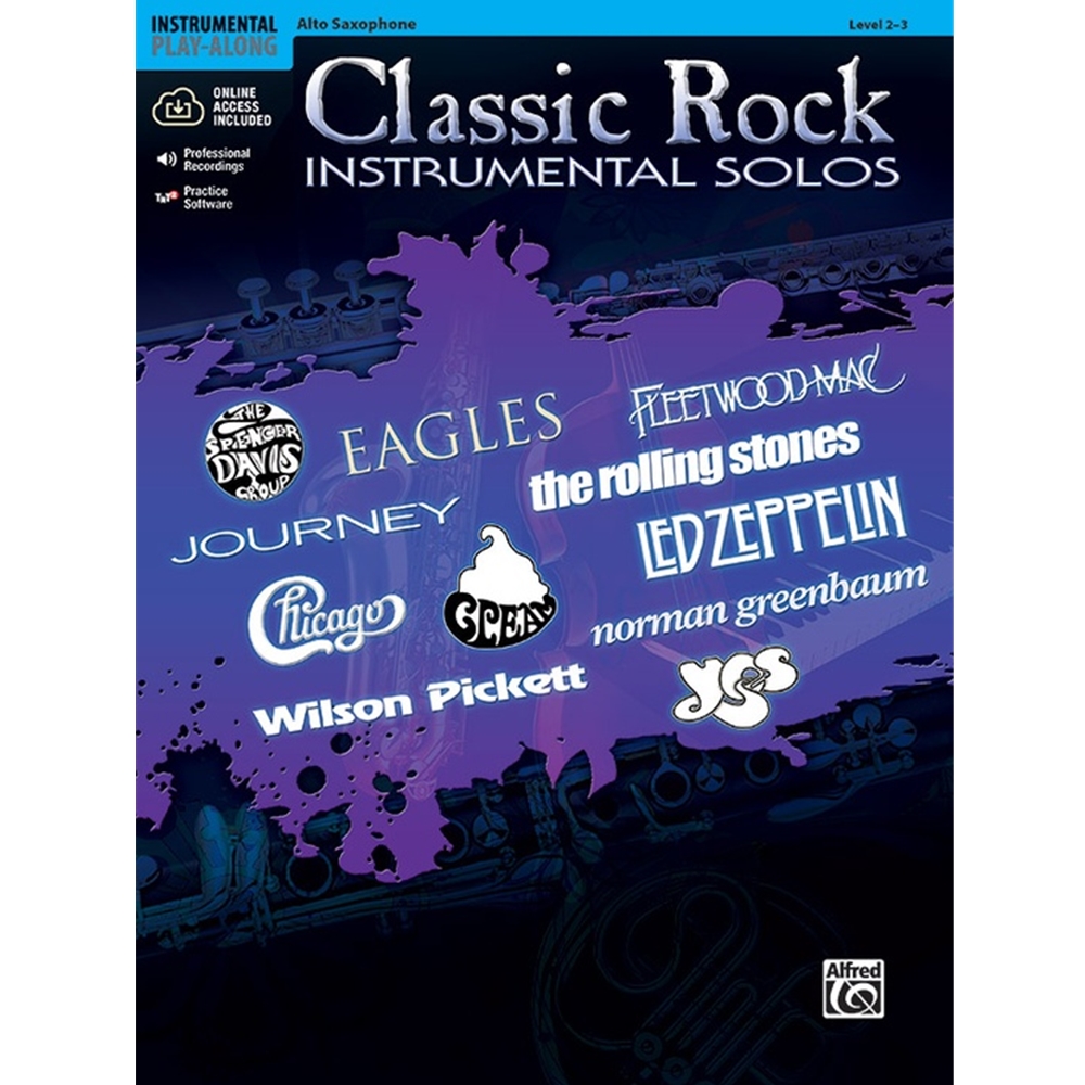 Classic Rock Instrumental Solos [Alto Sax] Book & CD