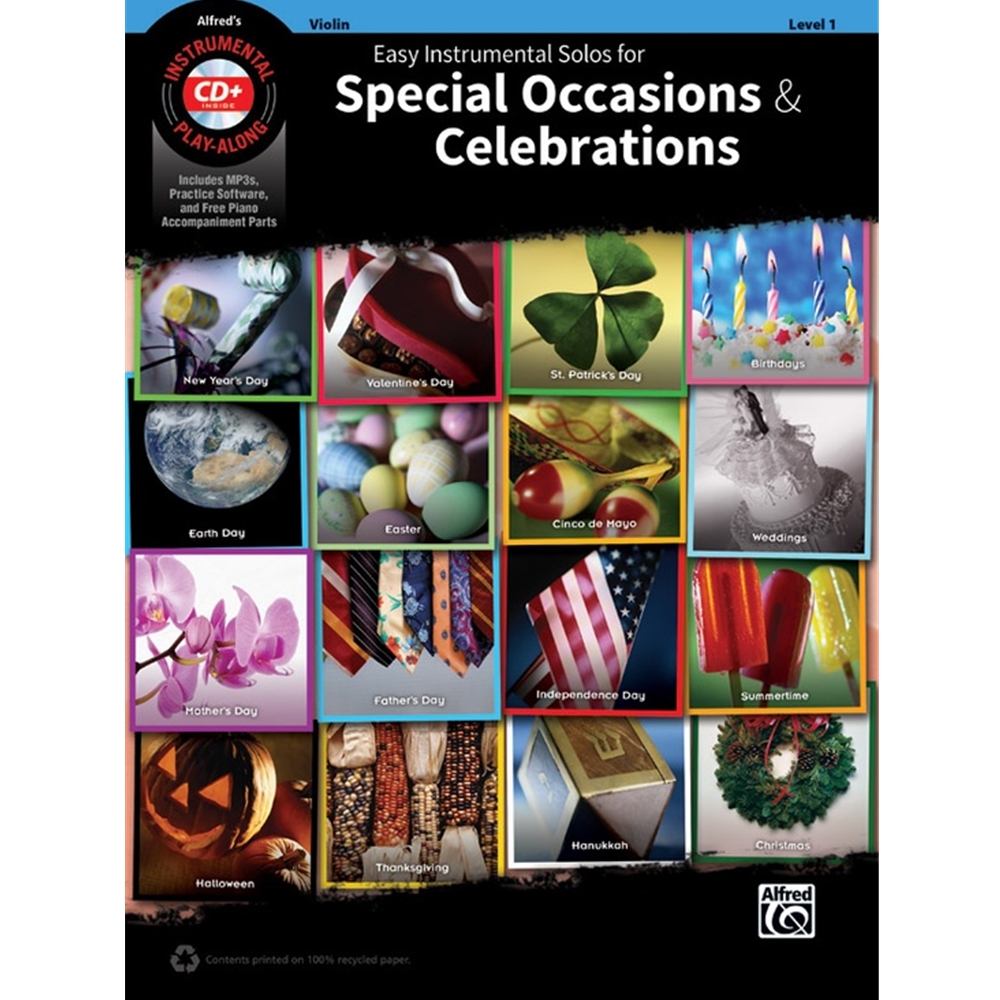 Easy Instrumental Solos For Special Occasions & Celebrations For Strings [Violin] Book & CD