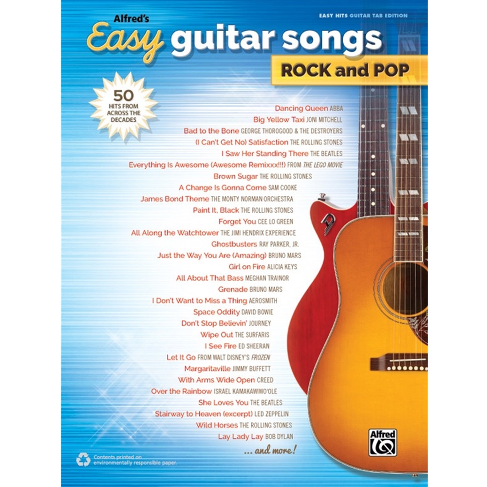 Alfred's Easy Guitar Songs: Rock and Pop [Guitar] Book
