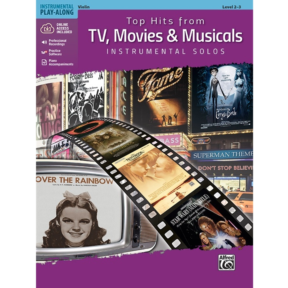Top Hits from TV, Movies & Musicals Instrumental Solos For Strings [Violin] Book & Online Audio/Software/PDF
