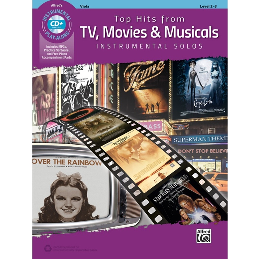 Top Hits from TV, Movies & Musicals Instrumental Solos for Strings [Viola] Book & CD