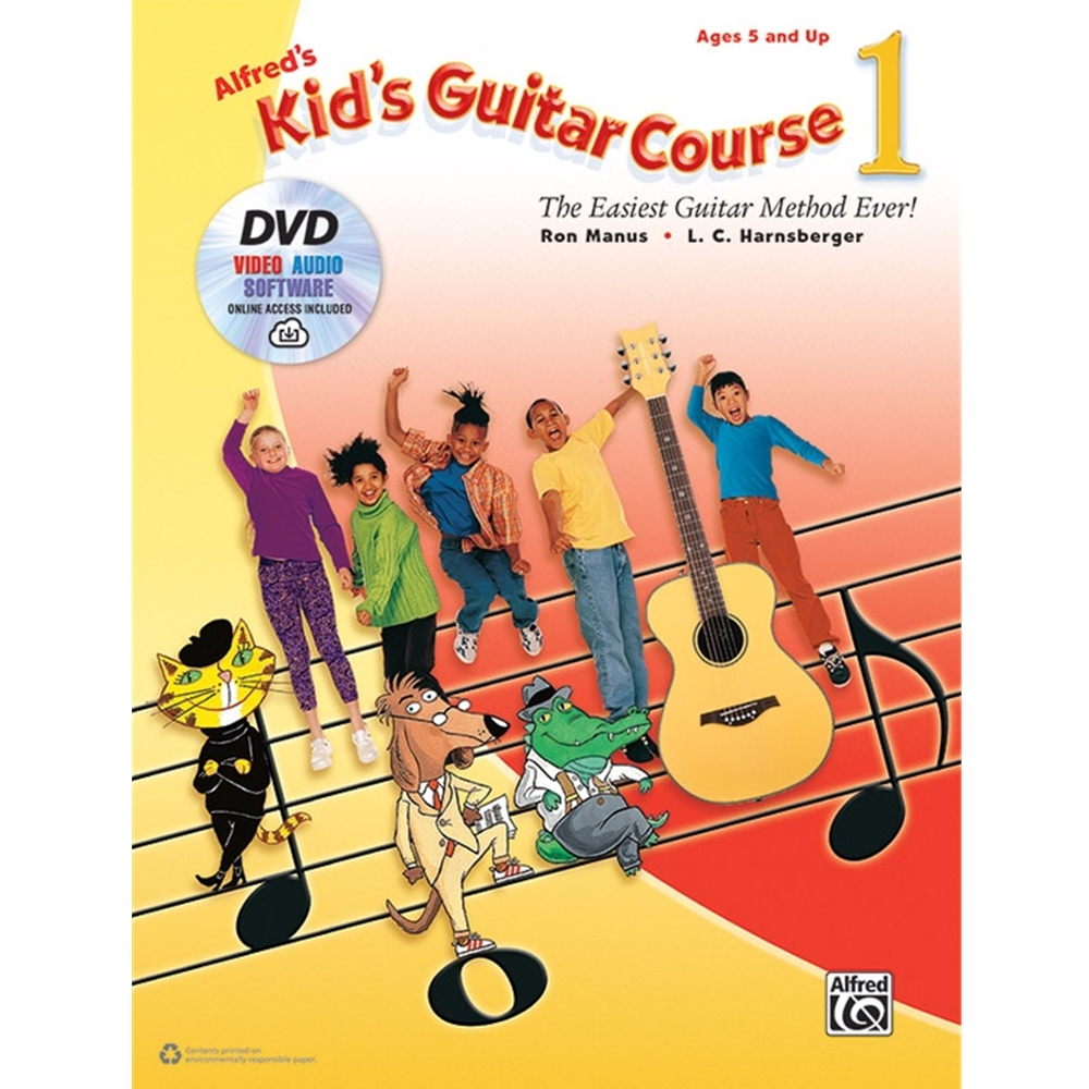 Alfred's Kid's Guitar Course 1 [Guitar] Book, DVD & Online Video/Audio/Software