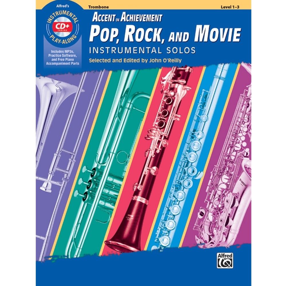 Accent on Achievement Pop, Rock, and Movie Instrumental Solos [Trombone] Book & CD