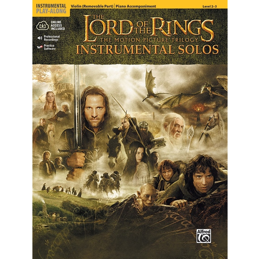 The Lord of The Rings Instrumental Solos For Strings [Violin (with Piano Acc.)] Book & Online Audio/Software