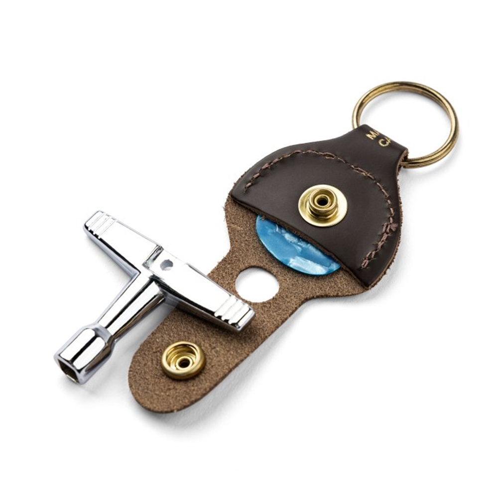 Levy's Leathers A81C Combo drum-key/pick holder key fob (holds picks and/or drum key).