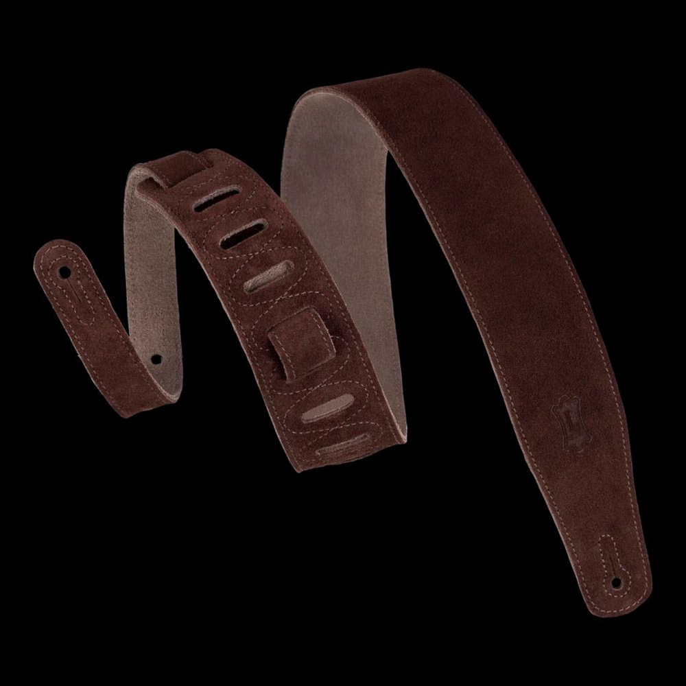 Levy's Leathers MS26-BRN 2 1/2" Simply Suede Guitar Strap, Brown