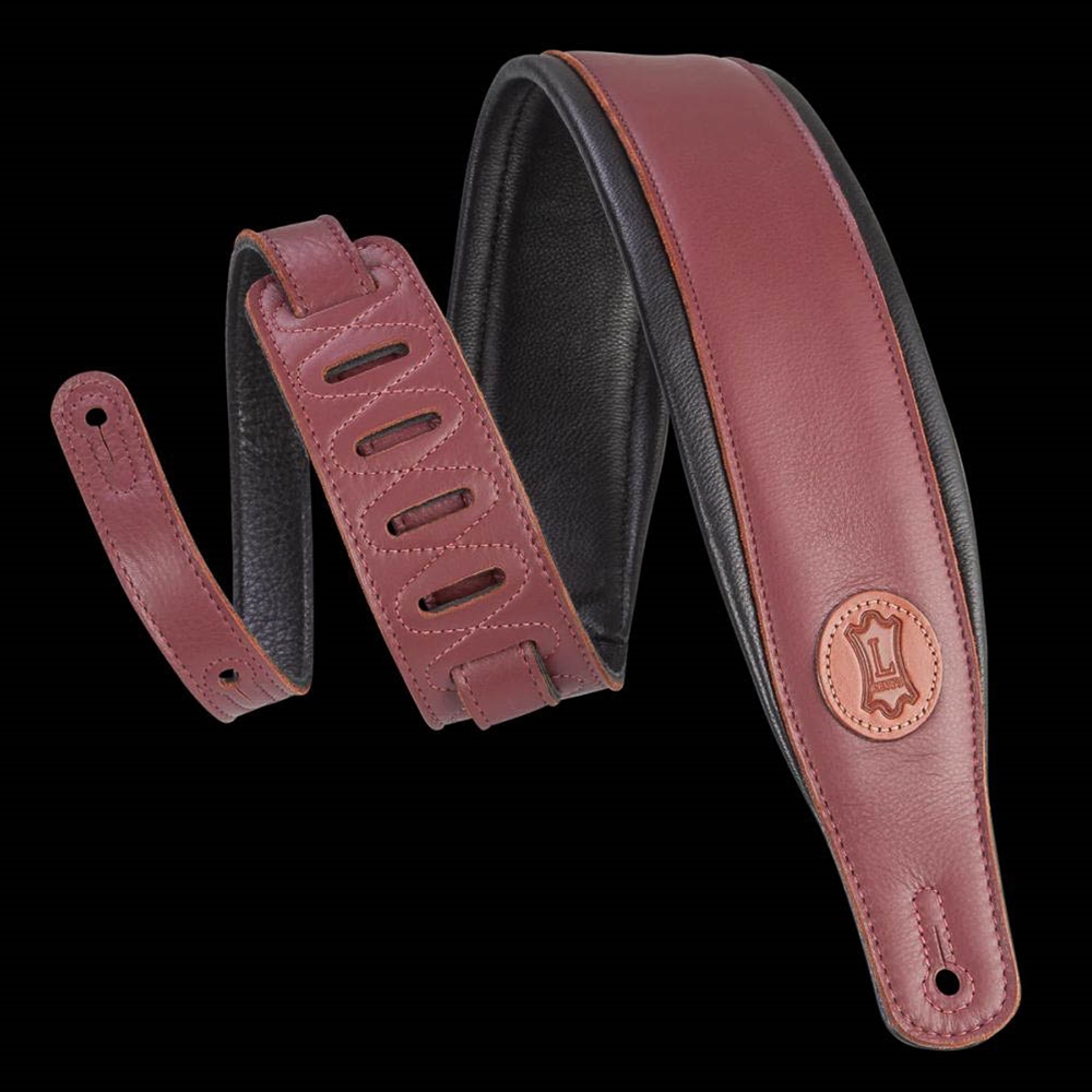 Levy's Leathers MSS2-BRG 3" Signature Legacy Premium Leather Guitar Strap, Burgundy