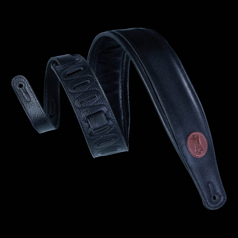 Levy's Leathers MSS2-XL-BLK 3" Signature Legacy Premium Extra Long Leather Guitar Strap, Black, XL