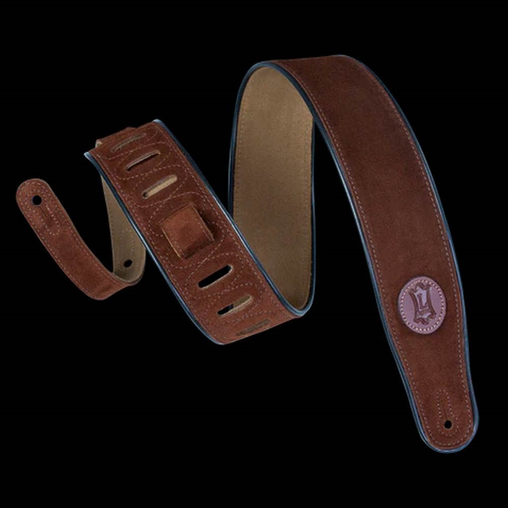Levy's Leathers MSS3-BRN 2 1/2" Signature Suede Guitar Strap, Brown