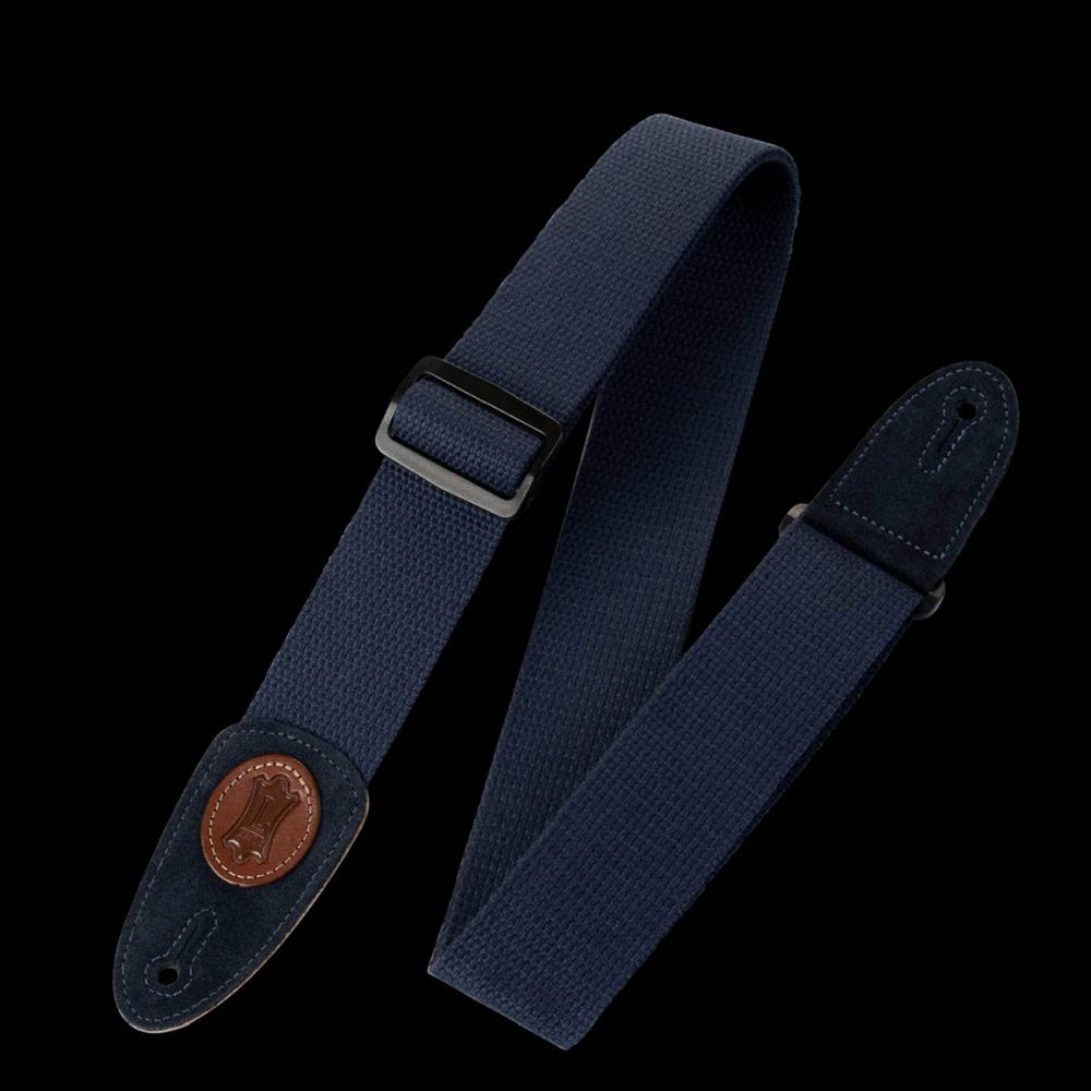 Levy's Leathers MSSC8-NAV 2" Signature Black Cotton Guitar Strap, Navy Blue