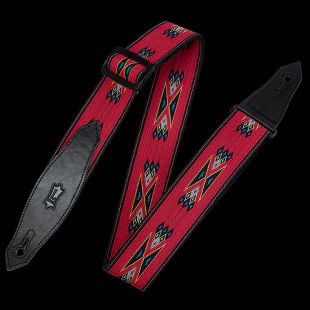 Levy's Leathers MSSN80-RED 2" Red Arrow Tribal Rhythms Guitar Strap