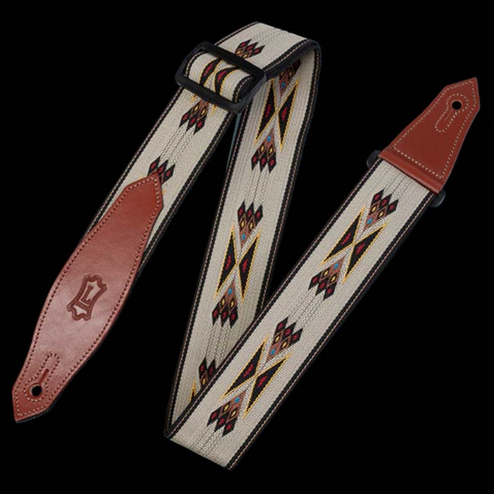 Levy's Leathers MSSN80-TAN 2" Navajo Tribal Rhythms Guitar Strap