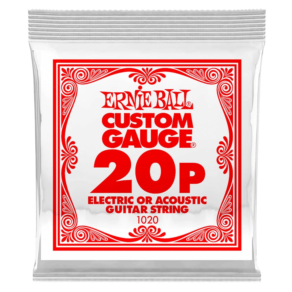 Ernie Ball 1020 .020 Single Guitar String Nickel