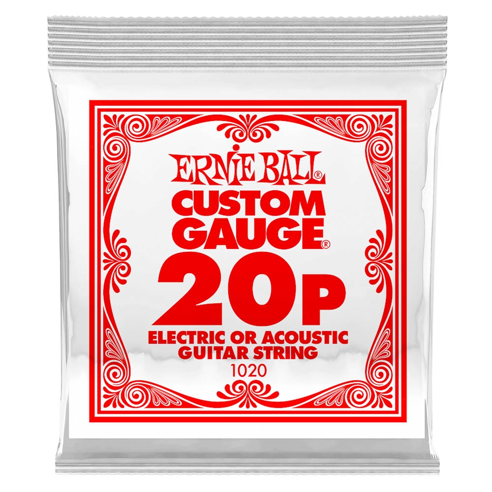 Ernie Ball 1020 .020 Single Guitar String Nickel