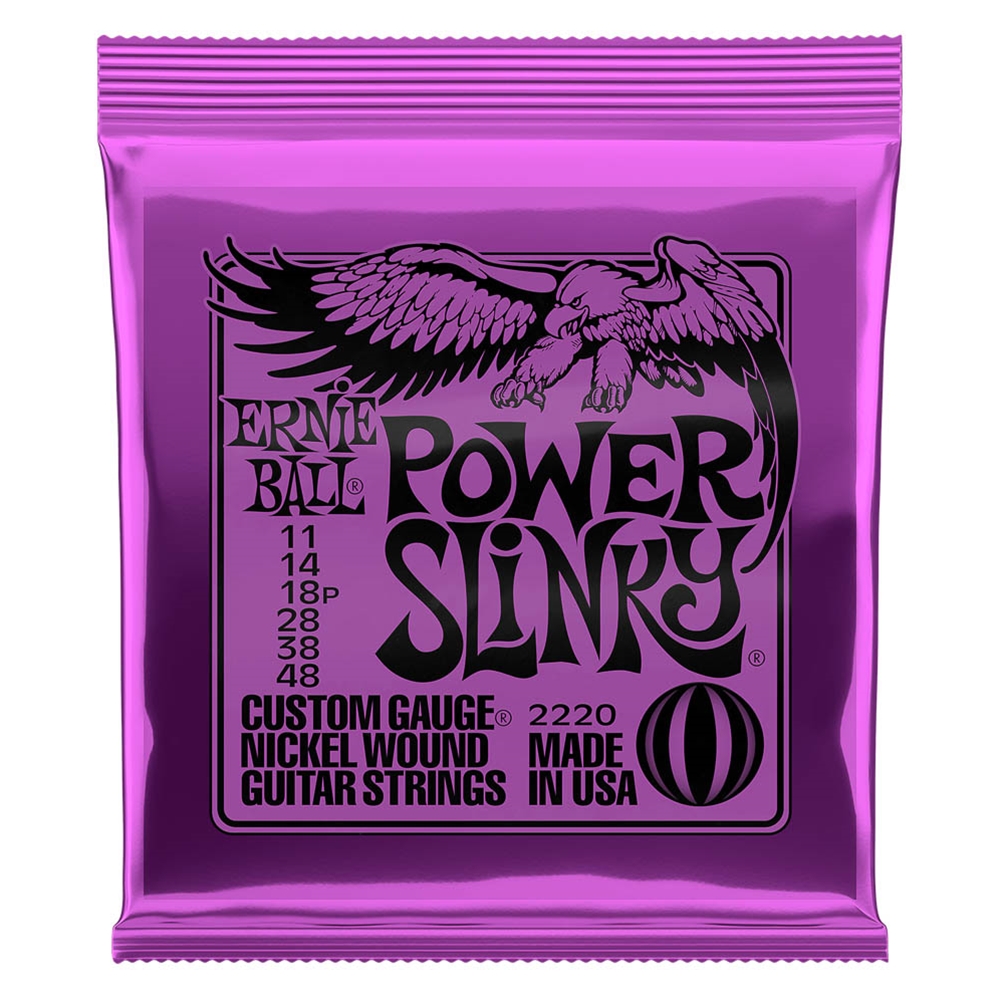 Ernie Ball 2220 Power Slinky Nickel Wound Electric Guitar Strings 11-48