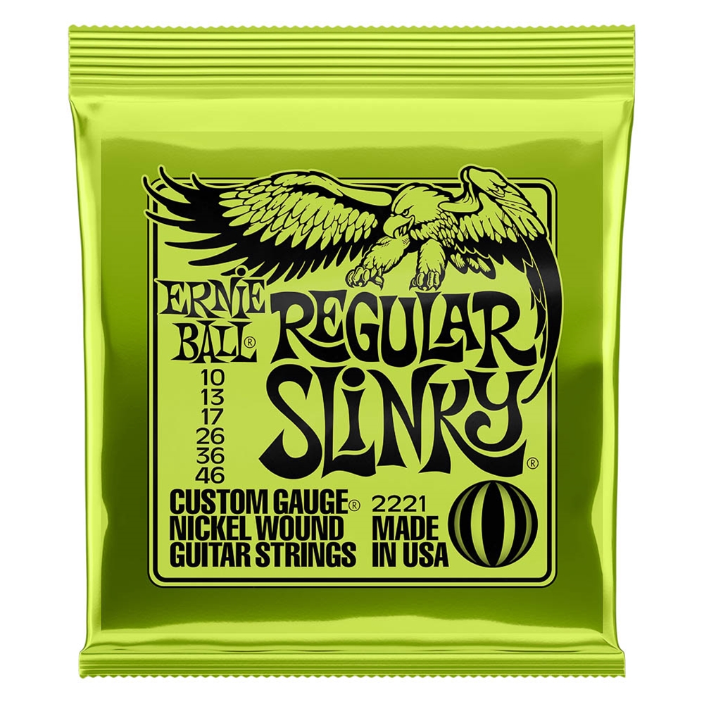 Ernie Ball 2221 Regular Slinky Nickel Wound Electric Guitar Strings 10-46