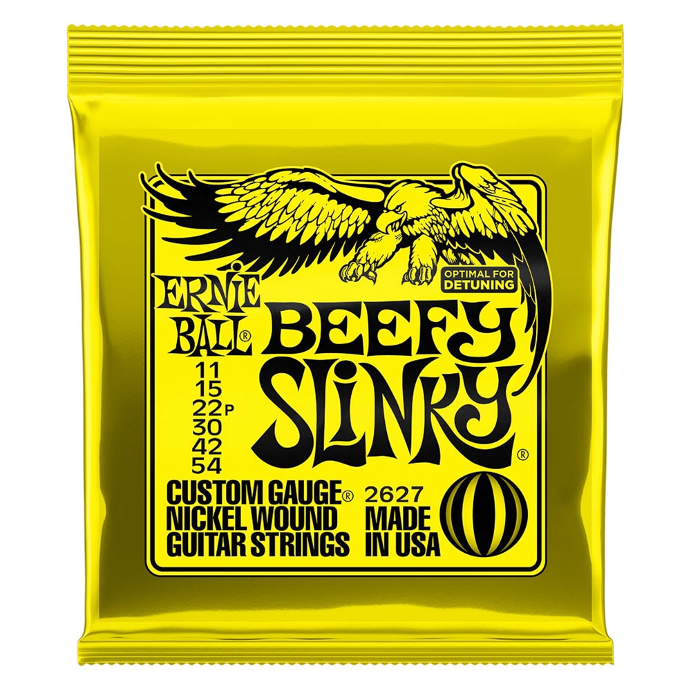 Ernie Ball 2627 Drop Tune Beefy Slinky Nickel Wound Electric Guitar Strings 11-54