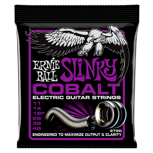 Ernie Ball 2720 Cobalt Power Slinky Electric Guitar Strings 11-48