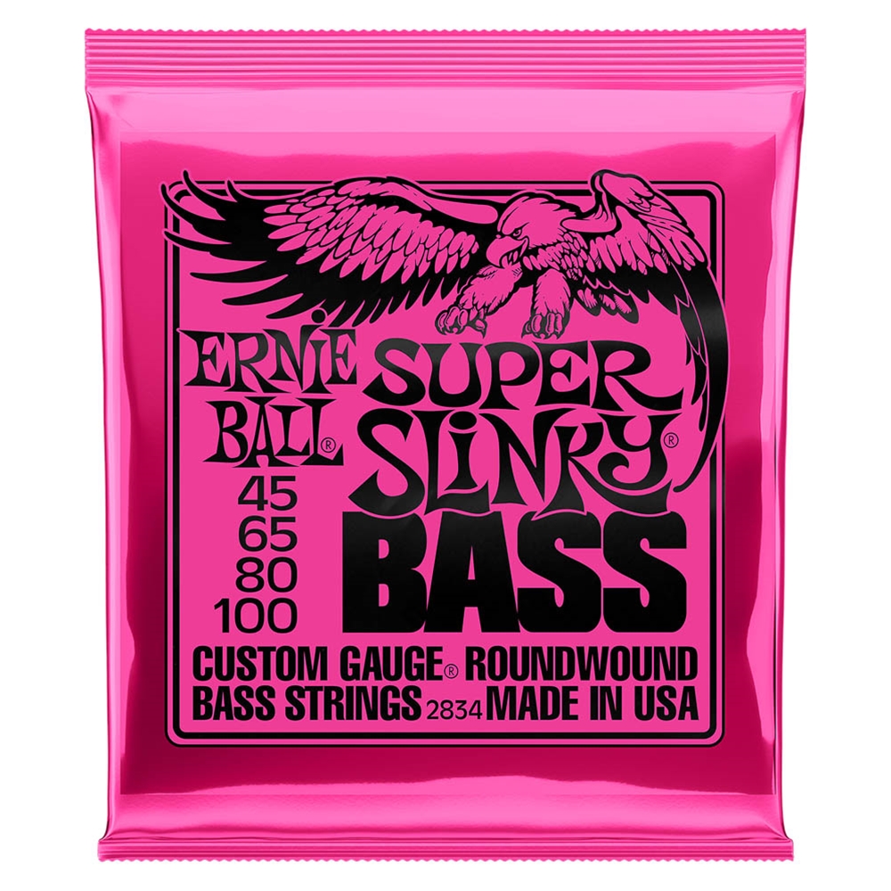 Ernie Ball 2834 Super Slinky Nickel Wound Electric Bass Strings 45-100