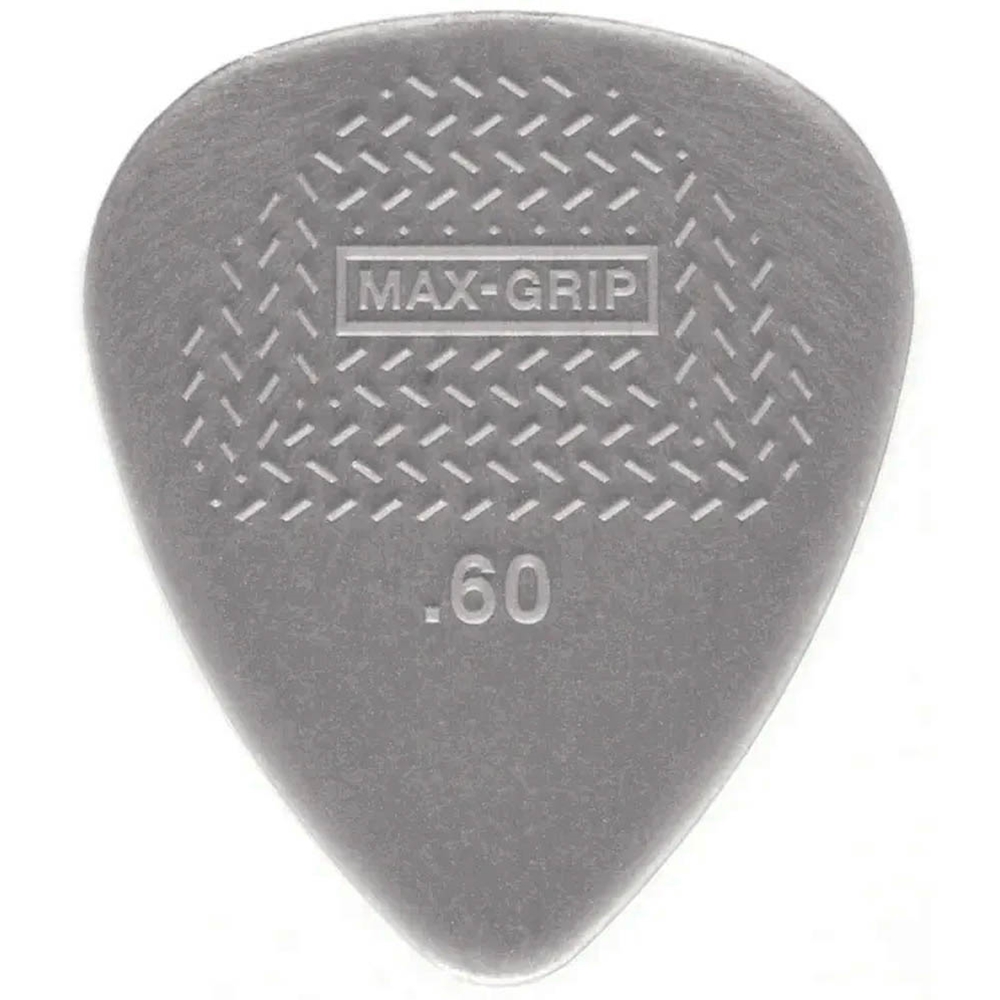 Dunlop  449P60 Gray Max-Grip Standard Pick 12 Pack .60