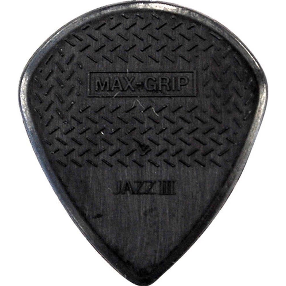 Dunlop  471R3S Black Max-Grip Jazz 3 Pick Stiffo