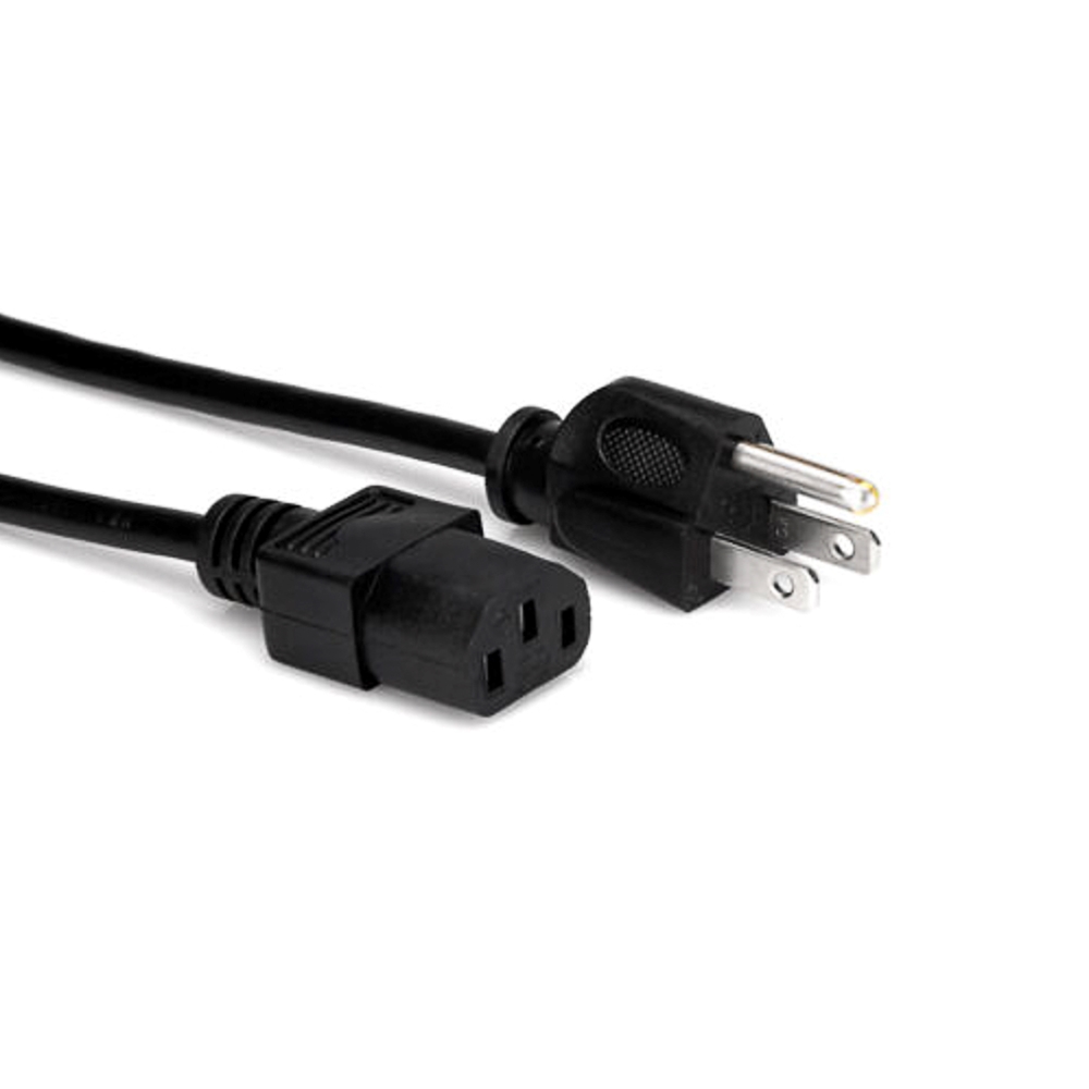 Hosa  PWC-143 Power Cord, IEC C13 to NEMA 5-15P, 3 ft