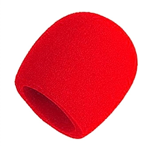 Performance Plus WS-1R Microphone Windscreen, Ball Style Red