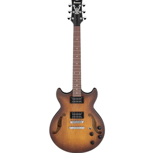 Ibanez AM73BTF AM Series Hollow Body Electric Guitar, Tobacco Flat