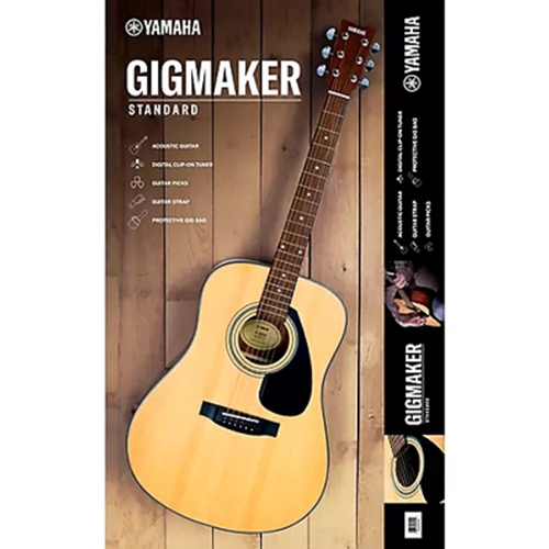 Yamaha GIGMAKERSTD GIGMAKER KIT Dreadnought Acoustic Guitar w/Bag, Natural