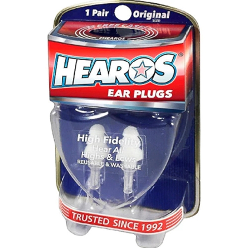 Hearos 211-00 High Fidelity Musician's Reusable Ear Plugs, 1 pr w/ Free Case