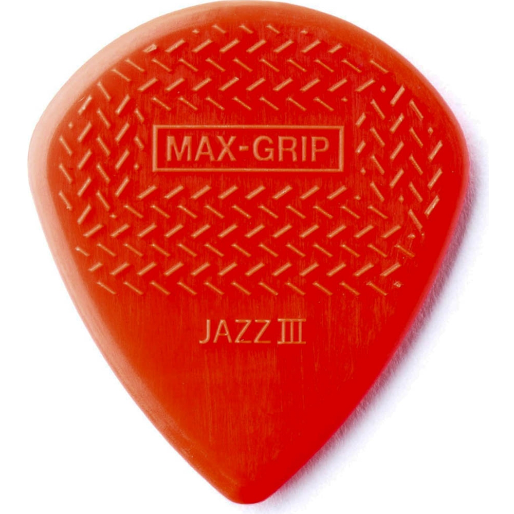 Dunlop  471P3N Jazz III Max-Grip Guitar Picks, 6 Pack Red