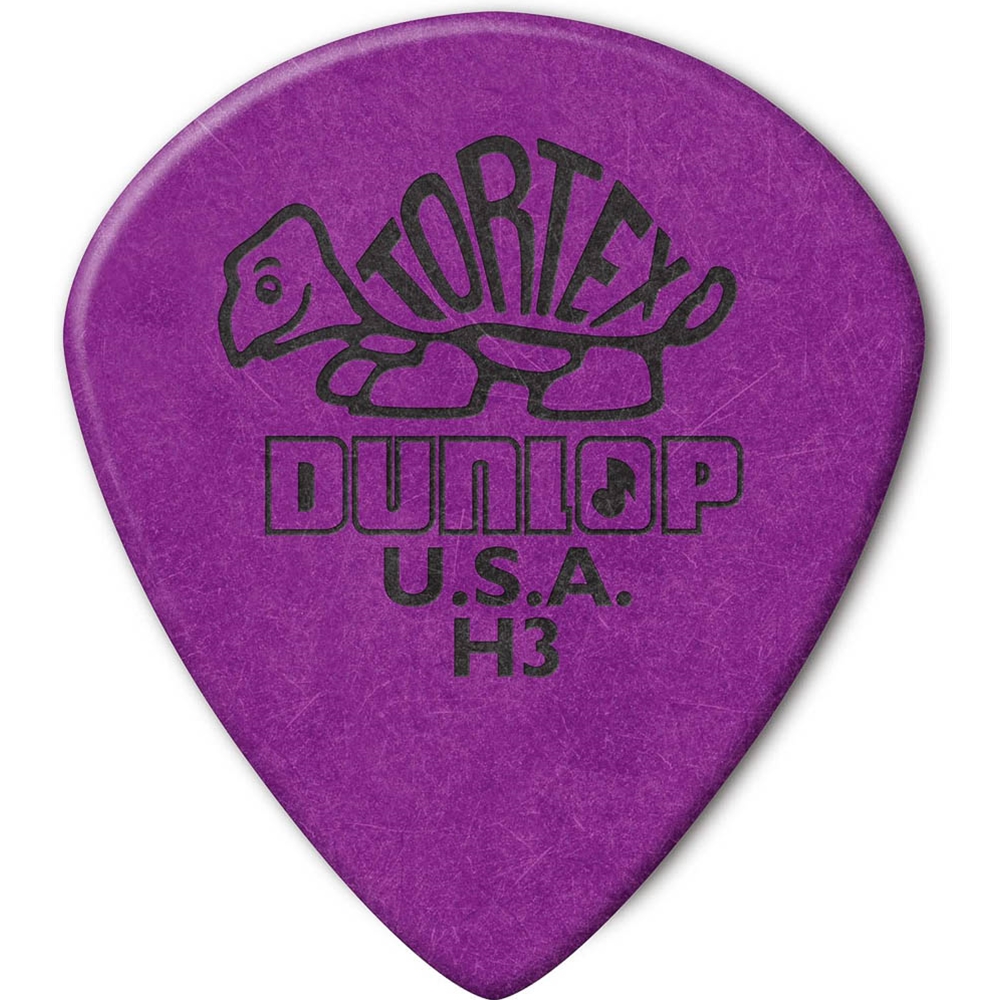 Dunlop  472RH3 Tortex H3 Heavy Jazz Sharp Pick Purple