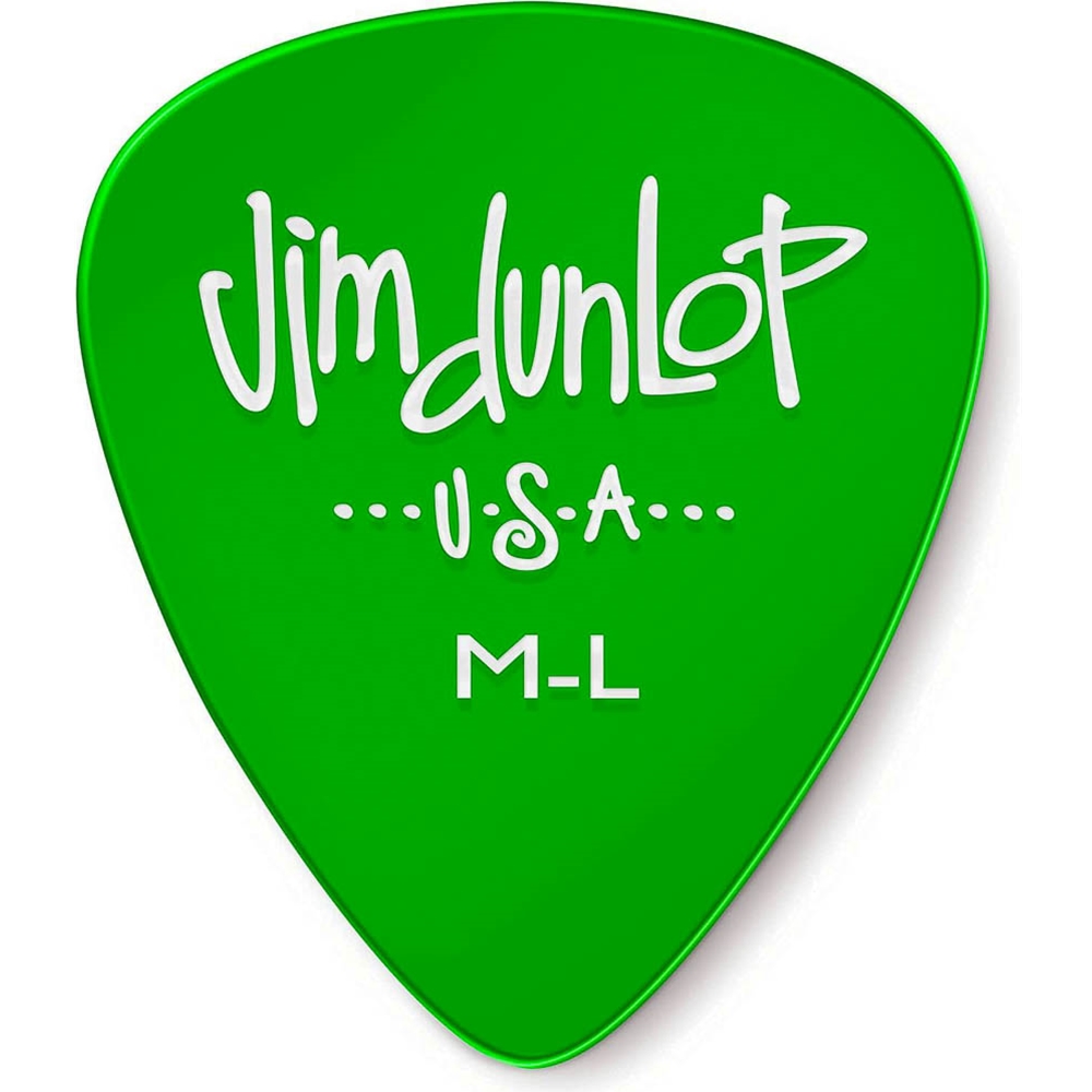 Dunlop  486PML Gel Pick Medium Light Green 12 Pack