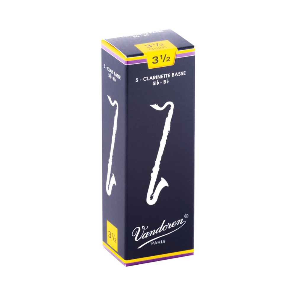 Vandoren CR1235 Traditional Bass Clarinet Reed 3.5 (Box/5)