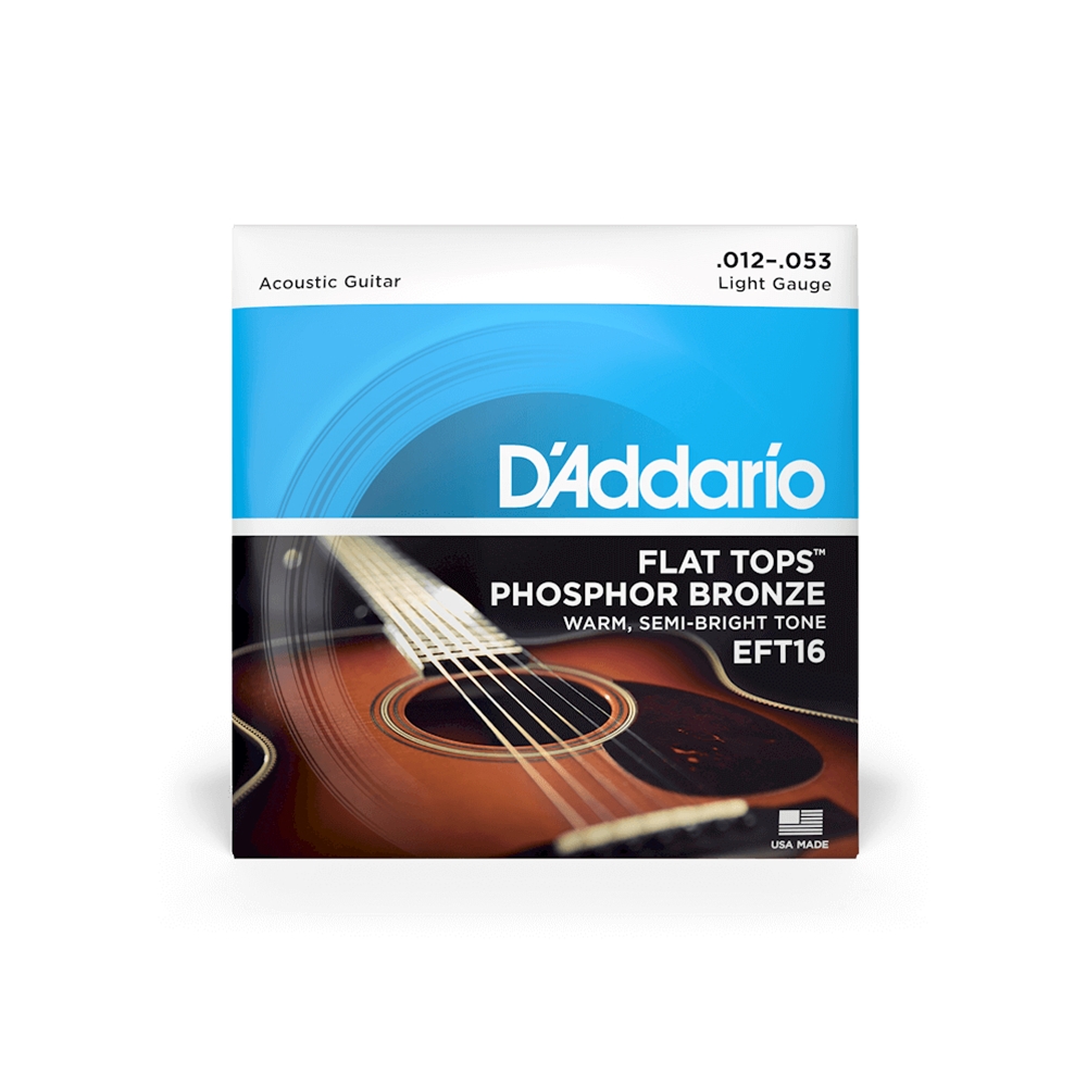 D'Addario EFT16 Flat Top Bronze Light, ENV PKG