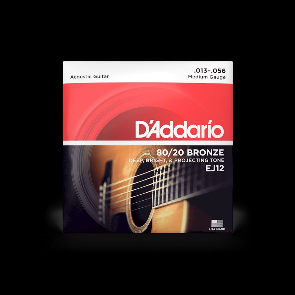 D'Addario EJ12 String Guitar Bronze Medium Acoustic