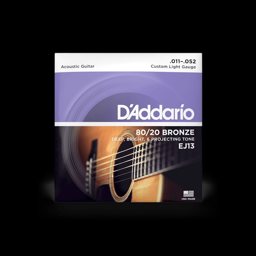 D'Addario EJ13 Set Acoustic Guitar 80/20 Bronze 11-52 C