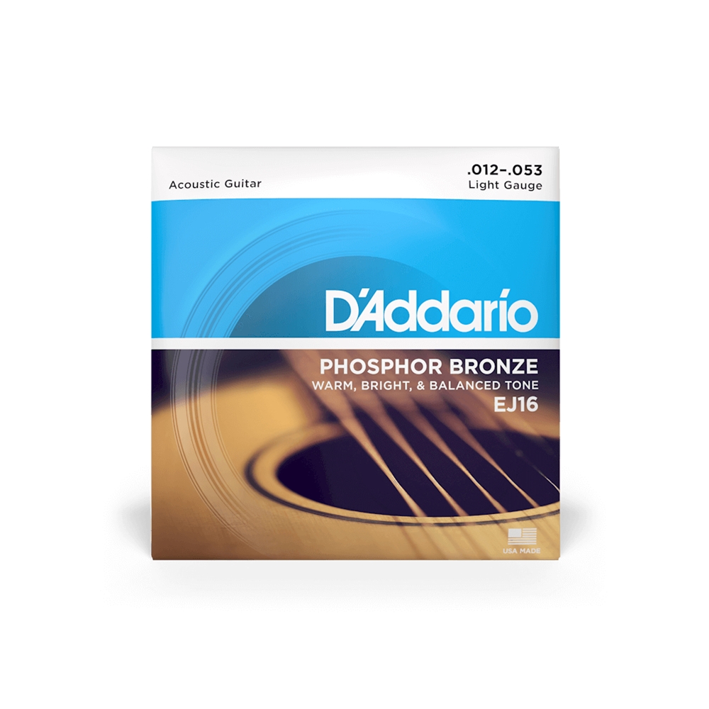 D'Addario EJ16 String,  Acoustic Guitar Phosphor Bronze Lite