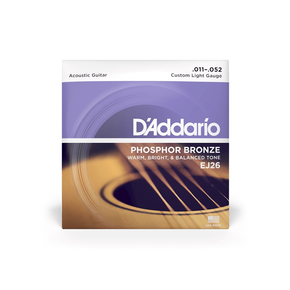D'Addario EJ26 String, ,Acoustic Guitar Phosphor Bronze CustLite